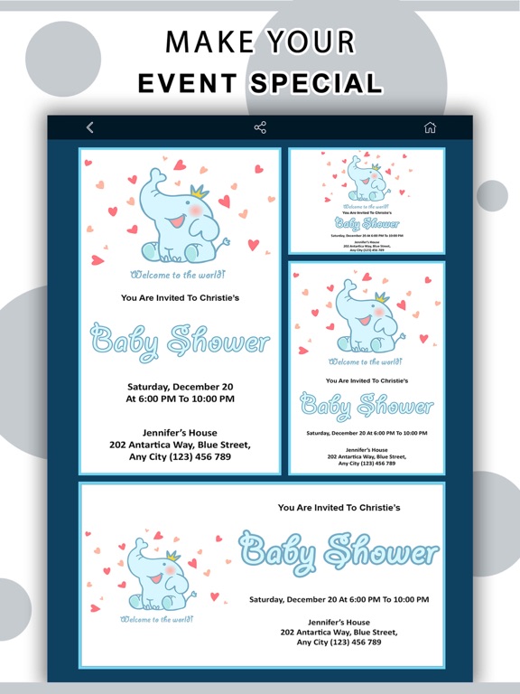 Fab Invitation Card Designer iPad screenshot 7 - Lifestyle app