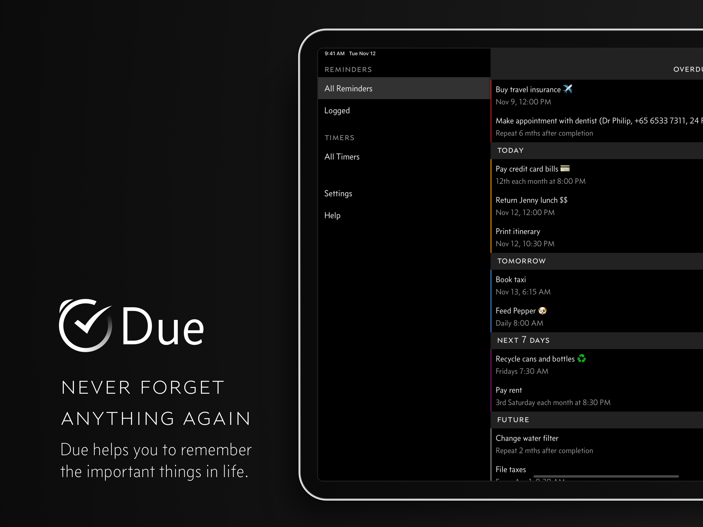 Due - Reminders & Timers screenshot 13
