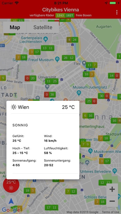 Citybikes Vienna Screenshot