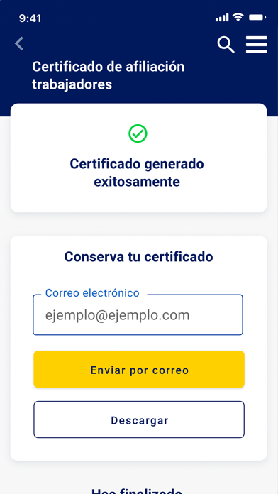 App screenshot