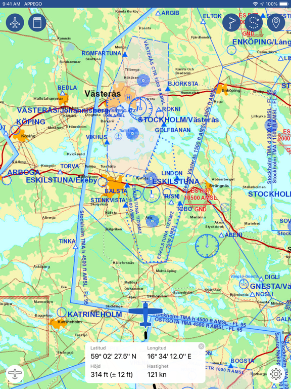Screenshot #6 pour Svenska Flygfält & TMA-kartan