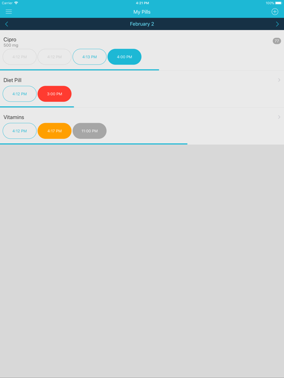 Easy Pill iPad screenshot 1 - Medical app