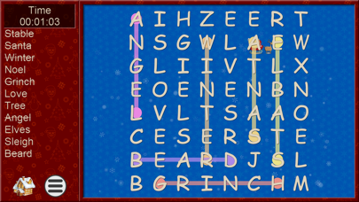 Screenshot #1 pour Xmas WordSearch - word seek