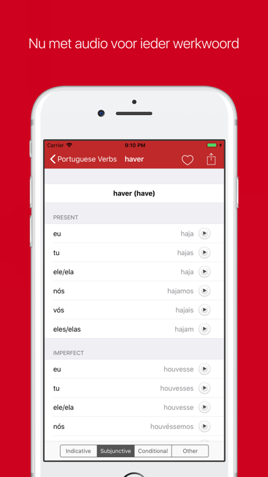 Portugees Werkwoorden (Plus)-app screenshot 2