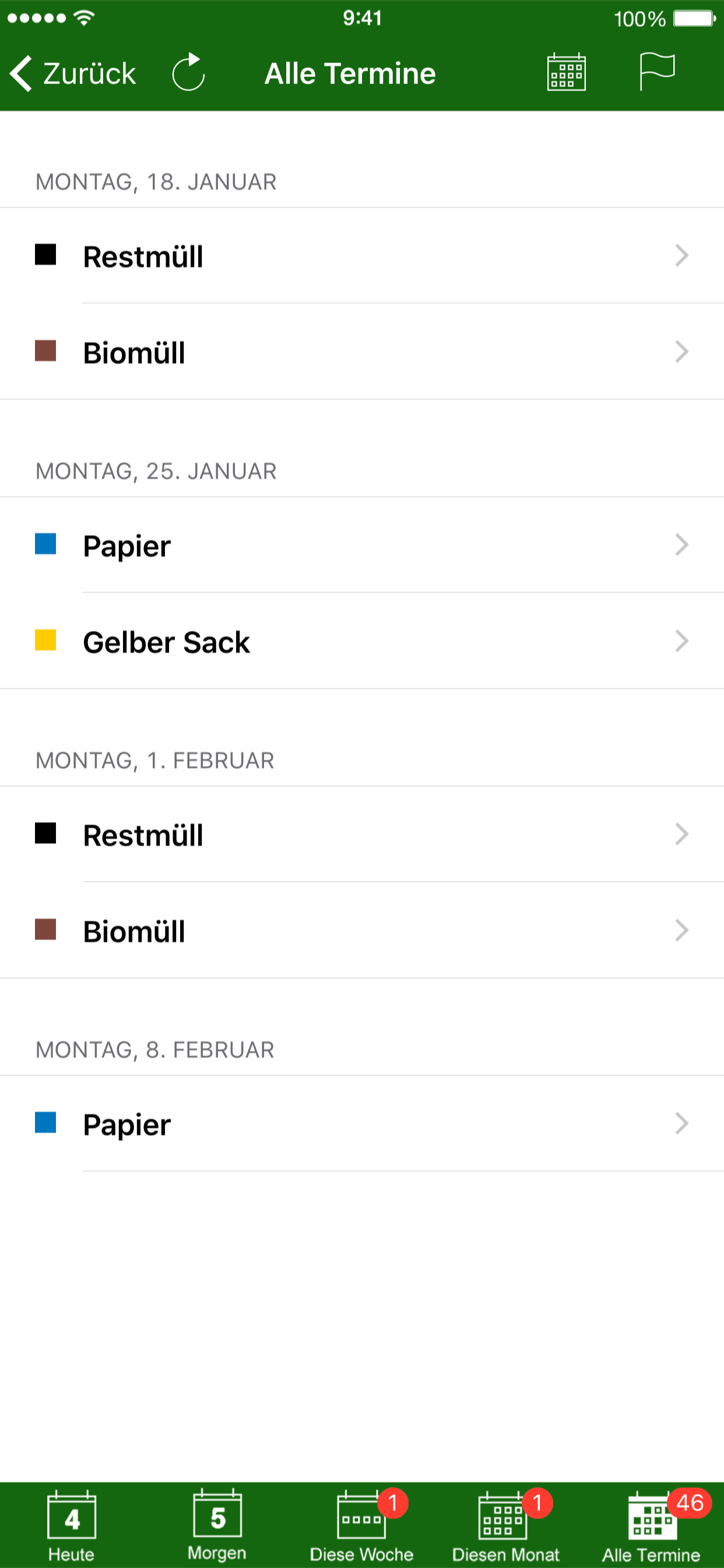 Abfall App OL screenshot 3