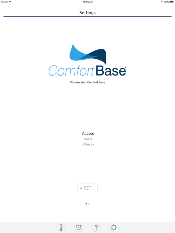 ComfortBaseForBluetooth iPad screenshot