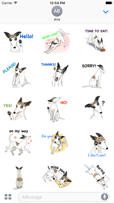 Cute Whippet Dog Sticker screenshot 2