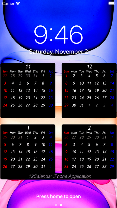 12Calendar Screenshot