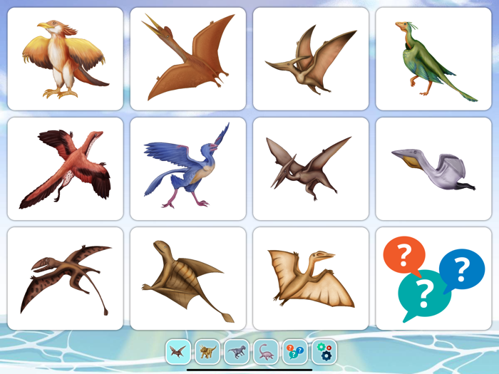 Cards of Dinosaurs for Toddler