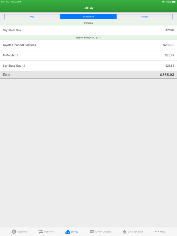 Clinton Savings Bank Mobile iPad screenshot 6 - Finance app