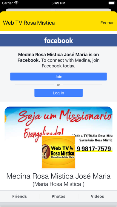 Web TV Rosa Mística. screenshot 4