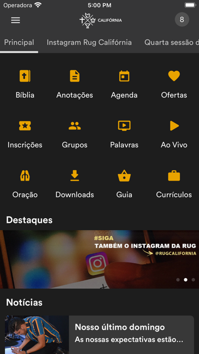 Igreja Quadrangular Califórnia Screenshot