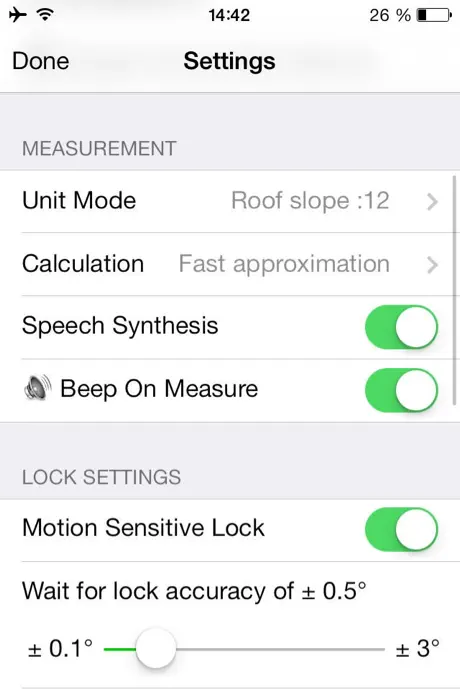 Clinometer + bubble level
