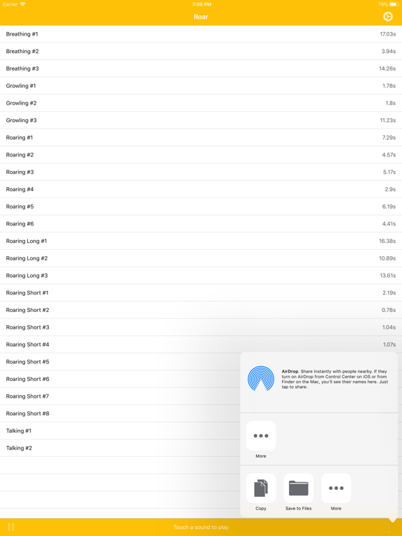 Roar - Lion Sounds iPad screenshot 3 - Entertainment app