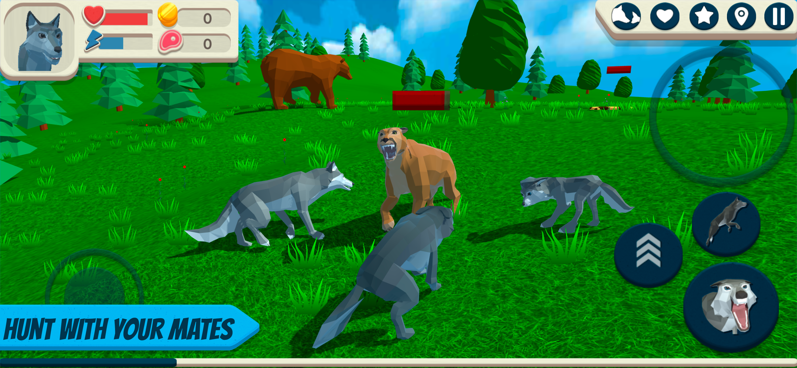Wolf Simulator: Wild Animals