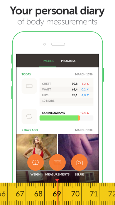 Screenshot #1 pour PEP: Body diary - fitness app