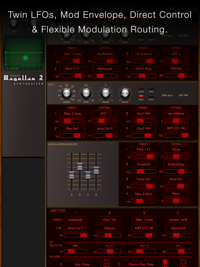 ‎ภาพหน้าจอของ Magellan Synthesizer 2