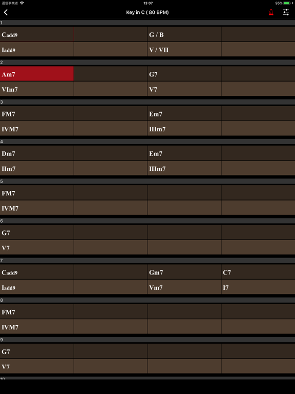 Chord Trainer - various key iPad screenshot 4 - Music app