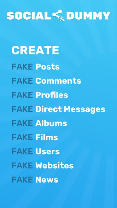 Social Dummy™ - Create Fake Social Media Posts screenshot