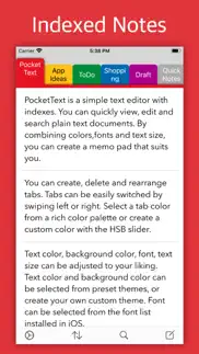 pockettext - indexed notes iphone screenshot 1