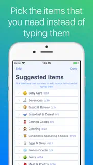 grocery list ◎ iphone screenshot 3