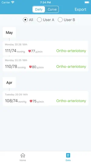 Blood Pressure Manager screenshot 2
