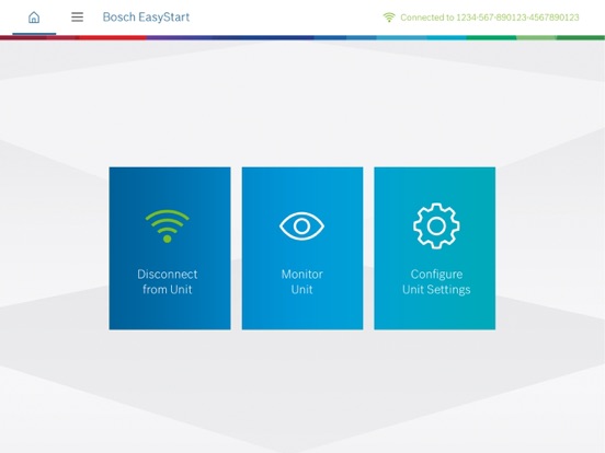 Bosch EasyStart app screenshot