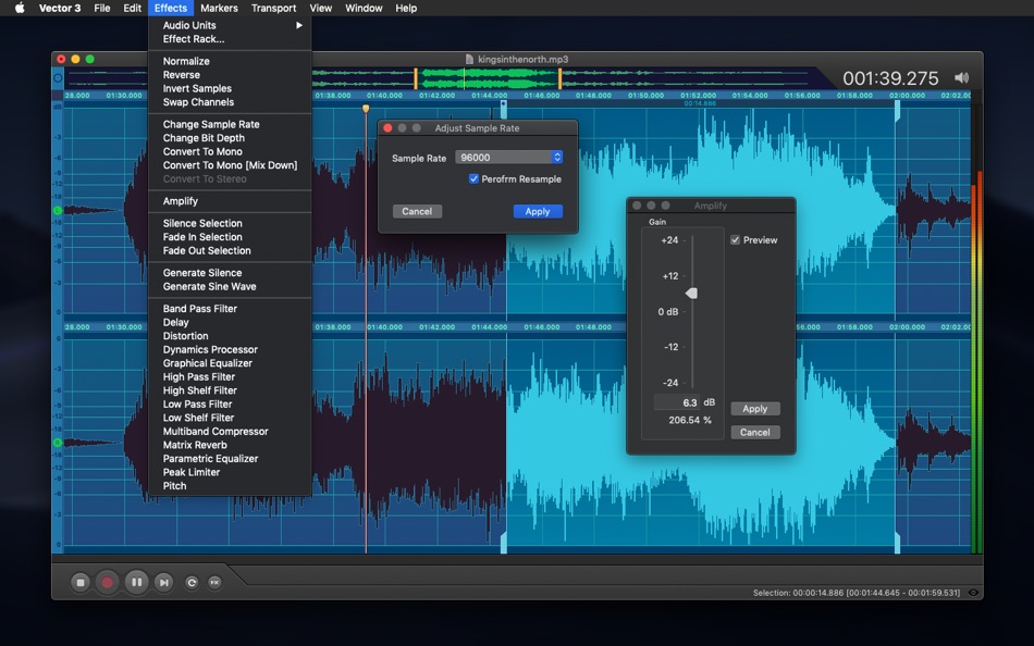 #4. Vector 3 Express: Audio Editor (macOS) 由: Jaroslaw Szpilewski