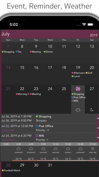 GradCalendar screenshot 2