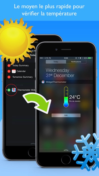 Screenshot #1 pour Thermomètre Widget