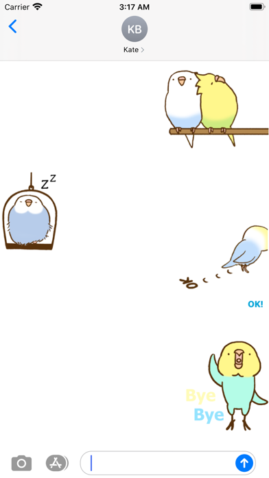 Screenshot #1 pour Lovely Budgie Animated Sticker