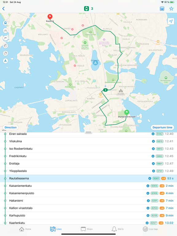 Transporter Journey planner iPad screenshot 5 - Navigation app