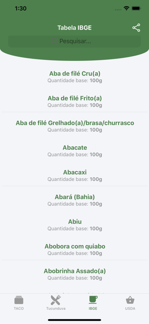 Taco App: Tabela Nutricional(圖3)-速報App