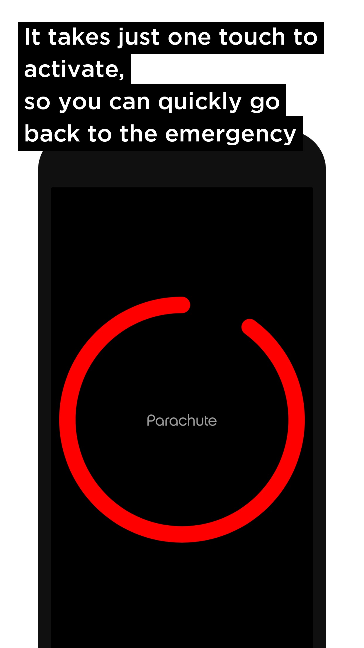 Screenshot do app Parachute