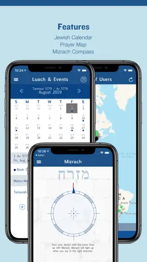Capture d'écran de Siddur Zmanim Luach Minyanim sur iPhone 4