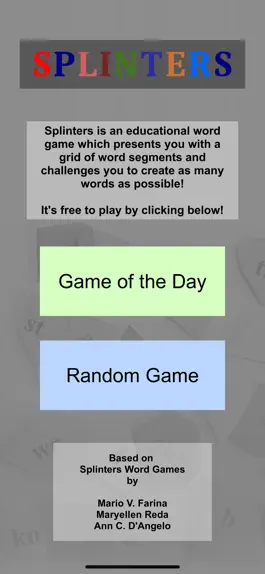 Game screenshot Splinters: Word Game mod apk