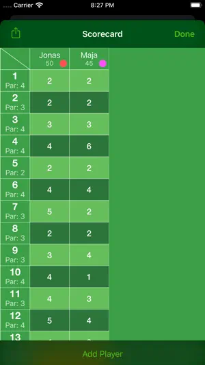 Scorecards for Mini Golf screenshot 2