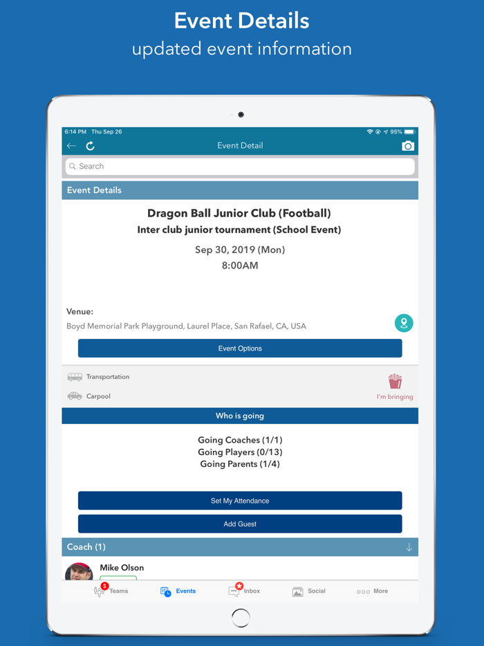 InstaTeam sports team manager