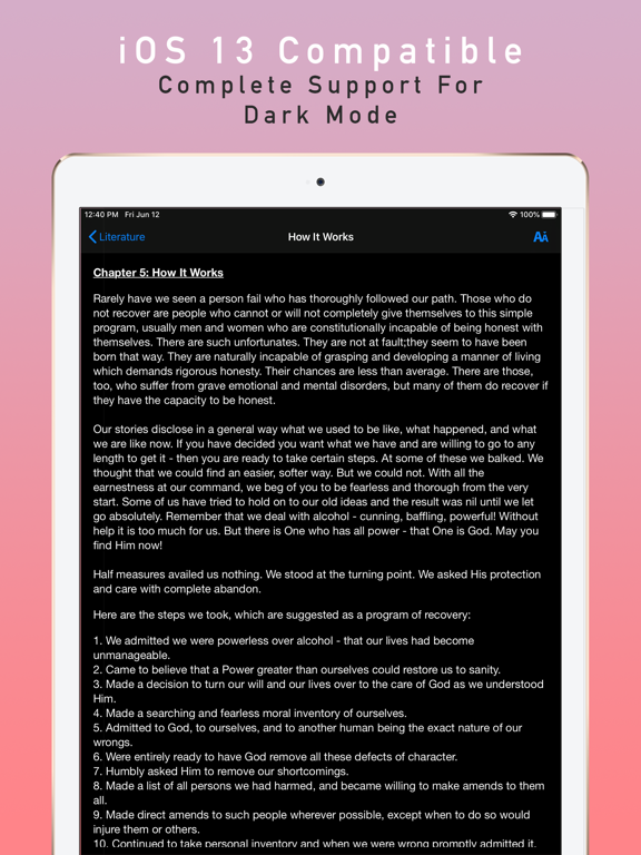 12 Steps Guide iPad screenshot 10 - Health & Fitness app
