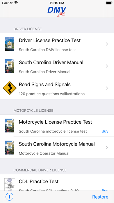 South Carolina DMV Test Prep Screenshot
