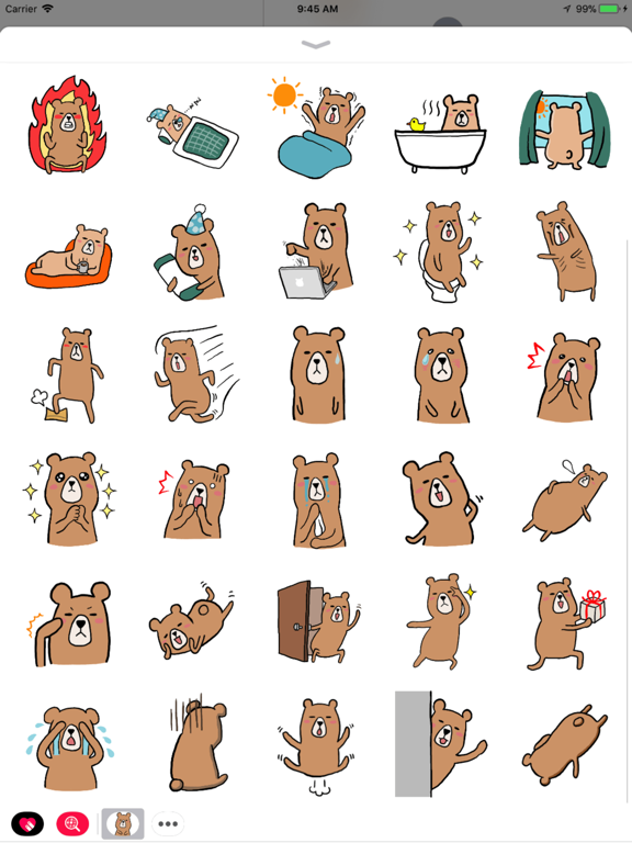くまさんのステッカー kumasan sticker iPad screenshot 2 - Stickers app
