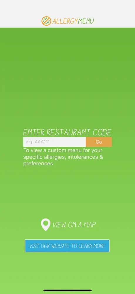 Allergy Menu
