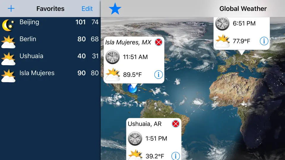 Global-Weather iPhone-skjermbilde 4