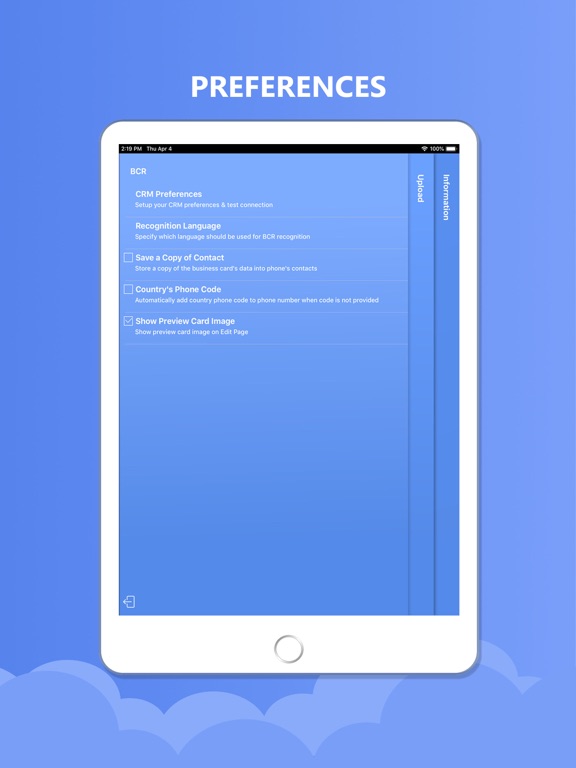 Bitrix24 CRM Biz Card Reader iPad screenshot