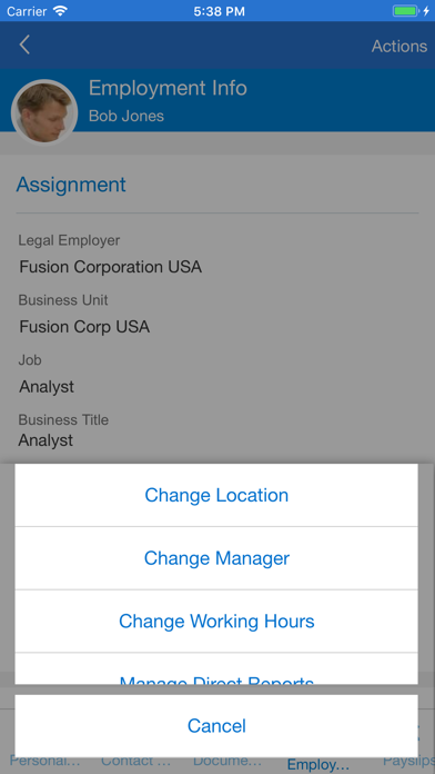 Oracle Fusion Applications Screenshot