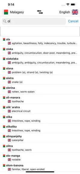 Game screenshot Malagasy-English Dictionary mod apk