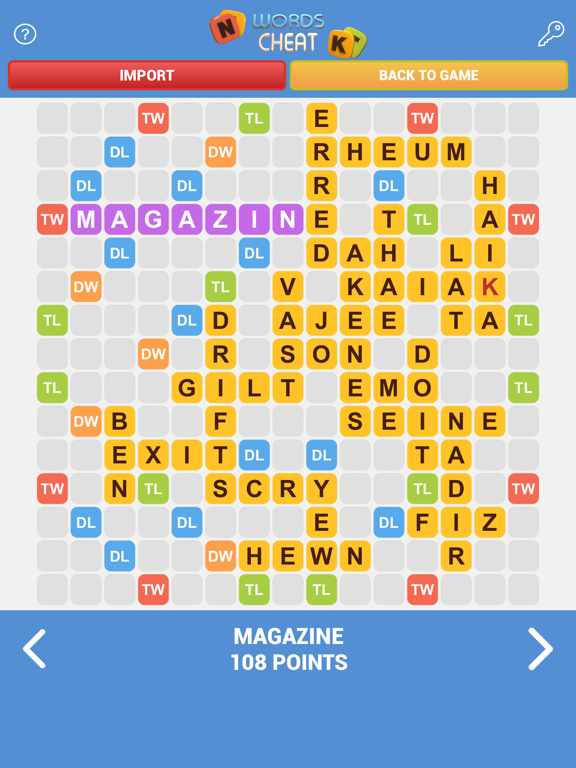 Screenshot #5 pour Words with friends cheats