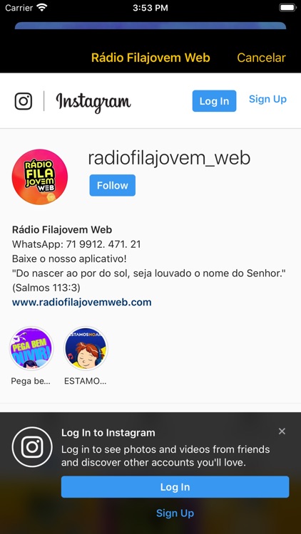 Rádio Filajovem Web screenshot-3