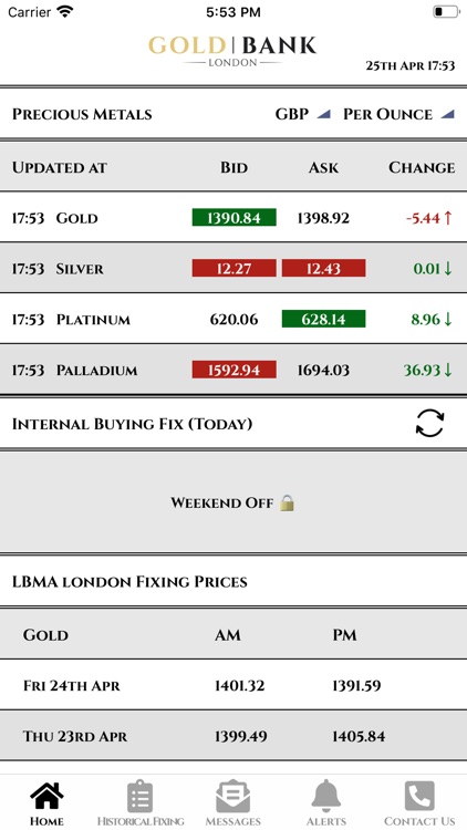Gold Bank - Live Gold Prices