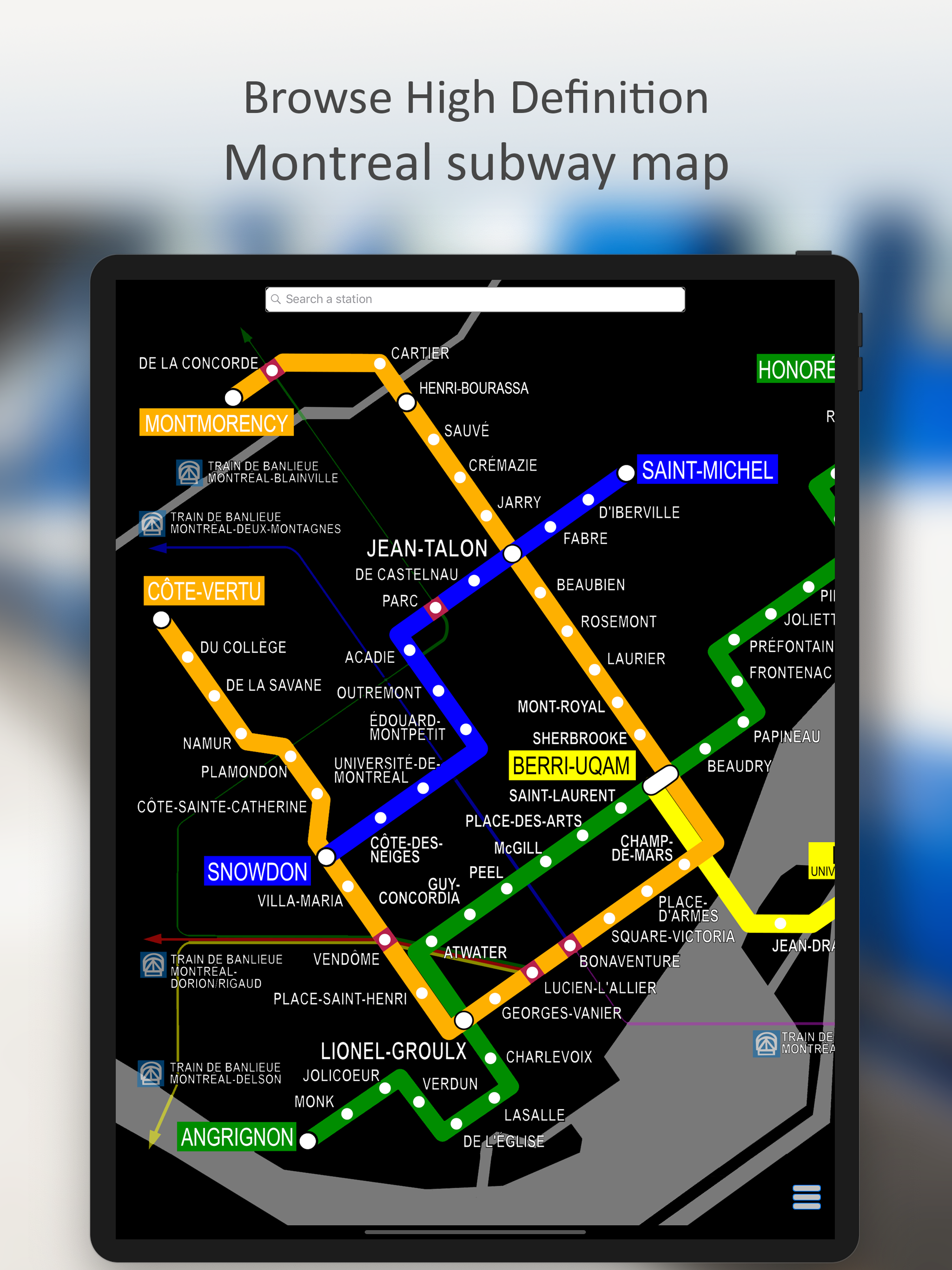 MetroMap Montreal STM Network screenshot 4